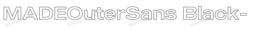 MADEOuterSans Black字体转换